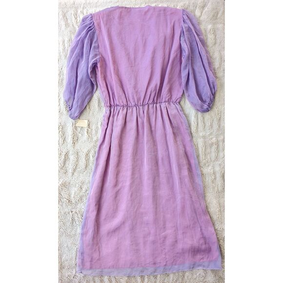 VTG 80s Cachet by Bari Protas Chiffon & Satin Bridesmaid / Prom Dress, Sz. 6/8 - Picture 11 of 13